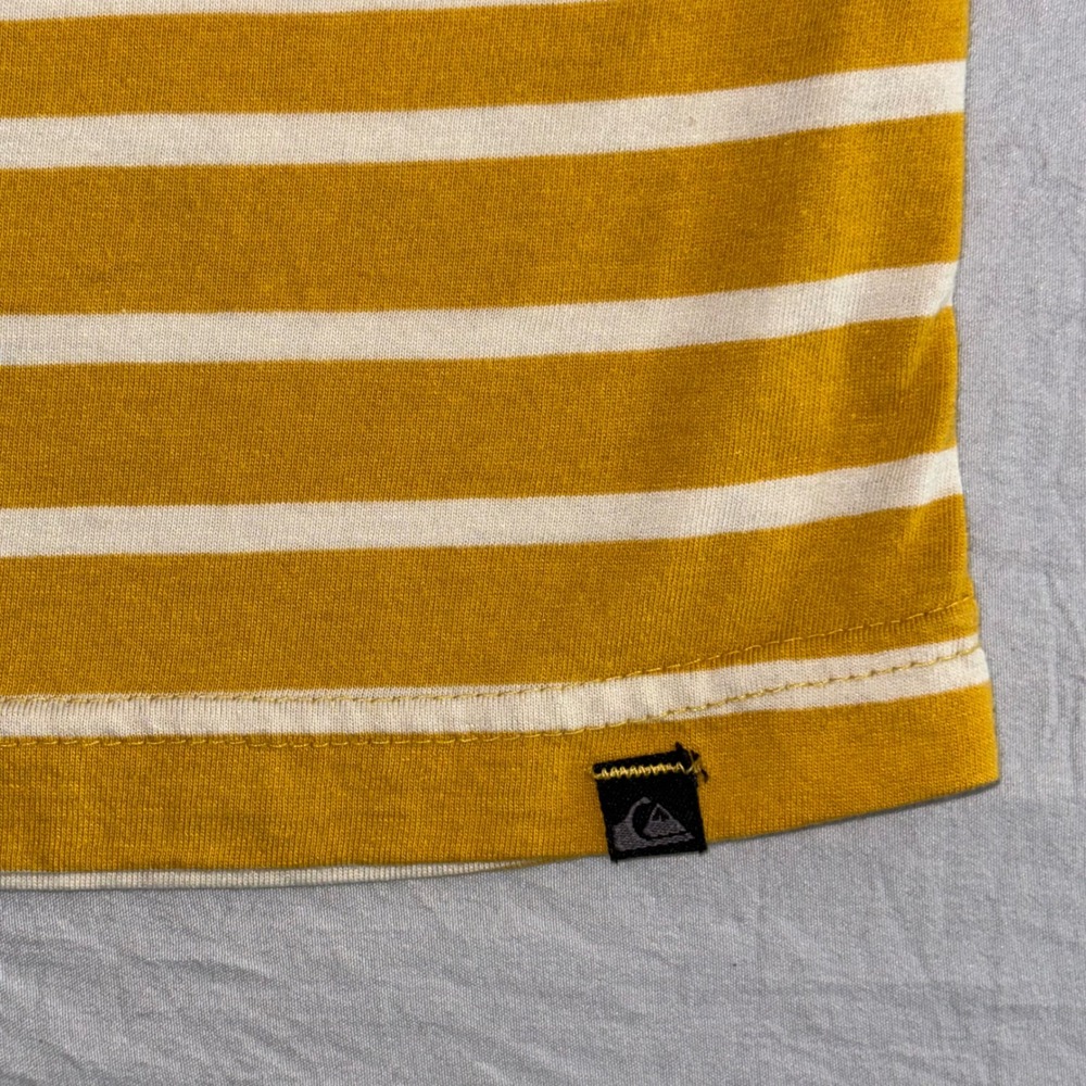 Quiksilver Mens Striped Tank Top Medium Red Yellow Grey Colorblock Surf Shirt - Picture 6 of 7